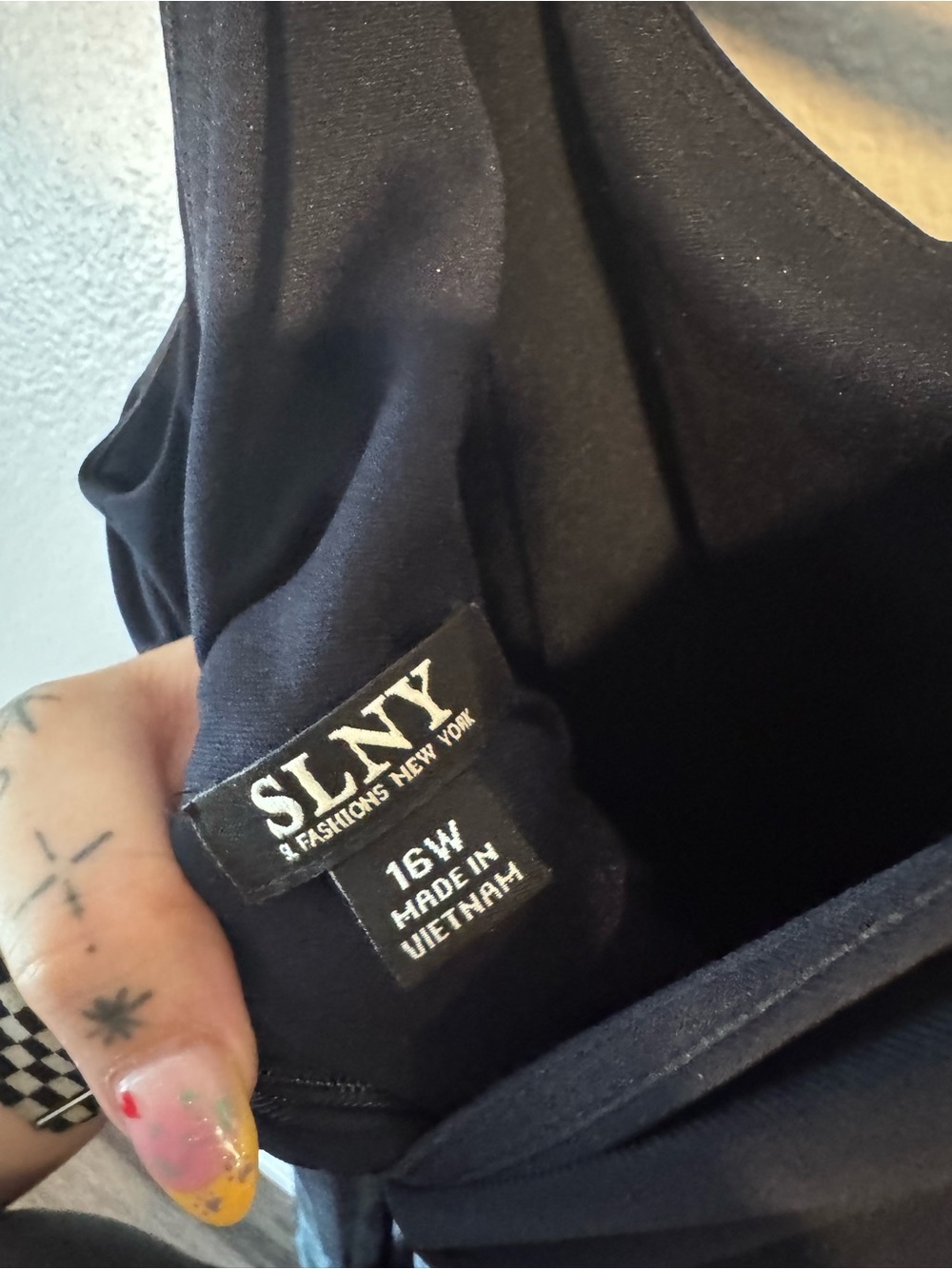 SLNY Black and Navy Maxi Dress - Picture 3 of 4